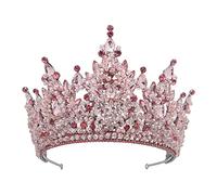 Hair Jewelry Crown Tiaras for Women Queen Crowns Miss Universe Bridal Tiara Women Luxury Blue Pageant Diadem Indian Wedding Hair Accessories,Champagne Color
