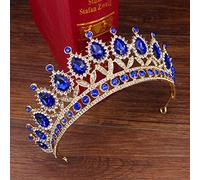 Hair Jewelry Crown Tiaras for Women Silver Color Crystal Tiaras and Crowns Wedding Hair Accessories Bridal Crown Tiara Diadem Wedding Headpiece Women Hair JewelryLight Yellow Gold Colormutil