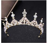 Hair Jewelry Crown Tiaras for Women Silver Color Rhinestone Wedding Tiara Crown Pearl Diadem Bride Crown Headpiece Wedding Hair Accessories Tiara by GAGALU (Color : HG096)