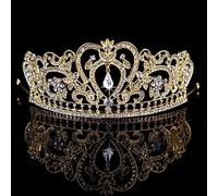 Hair Jewelry Crown Tiaras for Women Silver Color Rhinestone Wedding Tiara Crown Pearl Diadem Bride Crown Headpiece Wedding Hair Accessories Tiara by GAGALU (Color : HG022J)