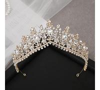 Hair Jewelry Crown Tiaras for Women Silver Crystal Bride Crown Princess Headdress Birthday Headpieces Wedding Hair Jewelry Bridal Tiara Vintage Women Headwear (Color : A125 Silver)