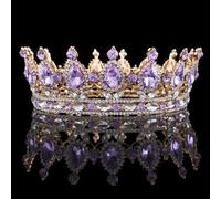 Hair Jewelry Crown Tiaras for Women Stuff Blue Crystal Bridal Big Crown Tiaras Prom Party Wedding Bridesmaid Hair Piece Princess Royal Crowns Hairbands Headpieces (Color : 17)