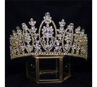 Hair Jewelry Crown Tiaras for Women Tiara Crystal Headband Bridal Crown Elegant Atmosphere Ladies Headwear Crown Wedding Hair Accessories by GAGALU (Color : Gold-Color)