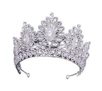 Hair Jewelry Crown Tiaras for Women Tiaras and Crowns Pink Red Diadem Royal King Full Circle Ornaments Bridal Wedding Hair Jewelry AccessoriesGold Rose Redmutil