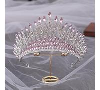 Hair Jewelry Crown Tiaras for Women Trendy Silver Color Tiaras Rhinestone Crystal Queen Big Crown Bridal Wedding Crown Tiara Women Pageant Bridal Hair Jewelry (Color : 33)