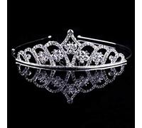 Hair Jewelry Crown Tiaras for Women Wedding Bridal Princess Austrian Crystal Tiara Crown Veil Hair Accessory for Girls Children Tiara Crown Hair Jewelry by GAGALU (Color : 1)