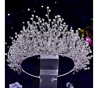 Hair Jewelry Crown Tiaras for Women Wedding Crown Hair Jewelry Bride Headwear Baroque Rhinestone Gold Silver Color Tiaras Princess Accessories for Queen's Party Color :,