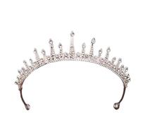 Hair Jewelry Crown Tiaras for Women Wedding Hair Accessories Bridal Crowns and Tiaras Silver Color Crystal Rhinestone Wedding Crown Bride Tiara Headpiece Diadem by GAGALU (Color : Silver Plated)