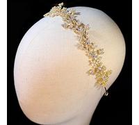 Hair Jewelry Crown Tiaras For Women Wedding Tiaras Bridal Crown, Crystal Headband, Parade Hairbands, Dance Jewelry, Bridal Hair Accessories,Silver-Pearl,Silver Full zircon