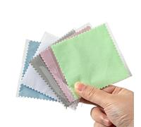 Hair Jewelry for Braids 100pcs 6x10cm Jewelry Polishing Cloth Double-Sided Glasses Cleaning Tools For Gold Silver And Platinum Watch Coin for Parties, Festivals(Gray 6X10cm)