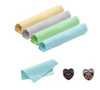 Hair Jewelry for Braids 100pcs 8x8cm Sterling Silver Polishing Cloth Set Jewelry Cleaning Cloths Soft Wipe Wiping Keep Shining Tools for Parties, Festivals(White)
