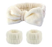 Hair Jewelry for Braids 10sets Wrist Washing Belt Soft Microfiber Towel Wristbands Face Water Absorption Washband for Parties, Festivals(Beige-3PCS)