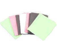 Hair Jewelry for Braids 200pcs Silver Polishing Cloth Double-Sided Reusable Color Wiping Cloths For Necklaces Rings Jewelry Tools Cleaning Supplies for Parties, Festivals(Yellow 6x8cm)
