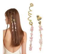 Hair Jewelry for Braids | Vintage Dreadlock Decorations,Natural Stone Dreadlock Gemstone - for Women Girls Lady Wedding Prom Birthday Bridal Festival Makeup Costumes
