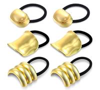 Hair Jewelry for Women Braids, Vintage Gold Hair Ties Portable Gold Hairs Accessories for Women Lady Madam Thick and Thin Hairs Ponytails