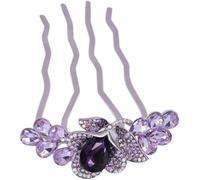 Hair jewelry,Hair Comb Wedding Bridal Hair Accessories Rhinestones Hair Comb Womens Hair Side Comb Hair Side Combs Headdress Hair Accessory Hair Side Combs(Purple)