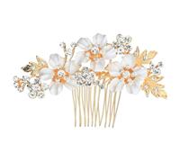 Hair jewelry,Hair Comb Wedding Bridal Hair Accessories Wedding Hair Side Comb Handmade Flowers Hair Clip Comb Bridal Hair Clips Headpieces Hair Side Combs(Gold)