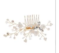 Hair jewelry, Hair Comb Wedding Bridal Hair Accessories Wedding Headpieces Wedding Hair Comb Handmade Crystal Rhinestone Simulated Pearls Hair Side Comb Hair Side Combs