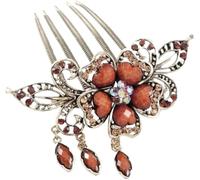 Hair jewelry,Hair Comb Wedding Bridal Hair Accessories Women Hair Side Comb Accessories with Tassel Retro Decorative Hair Comb Clips Rhinestone Flower Hair Side Combs