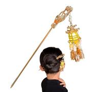 Hair Jewelry Sticks - Glowing Hair Sticks With Jewel - With Glow Lantern Tassel Vintage Chinese Ancient Style For Making Accessories