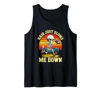Hair Just Slows Me Down Bald Football Skeleton Tank Top