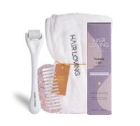 Hair Loving Menopause Tribe Kit (Natural Life) - 4-Step Hair Care System | Natural Life Hair Oil, Derma Roller, Wide-Tooth Comb & Towel Wrap | Vegan & Cruelty-Free