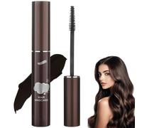Hair Mascara Root Touch Up, Dark Brown Temporary Hair Dye Mascara, Grey Hair Cover Up Waterproof Root Cover Up, Quick Dry Smudge-Proof Hair Concealer Mens Beard Dye Brush