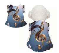 Hair Music Notes S Pet Apparel for Small Dogs-Cute Summer Outfit for Puppy, Soft Breathable Pet Clothes for Cat