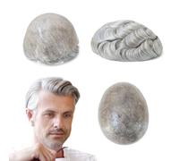 HAIR NATURE Hair System for Men, Mens Toupee Human Hair Poly Skin #1B80