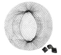 Hair Net 100Pcs 24 Inches Stretchable Invisible Hair Nets for Women, Men and Children Black Mesh Net for Bun, Sleeping, & Kitchen Food Service.