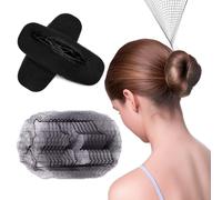 Hair Net 30 Pcs,20 Inches Elasticity Invisible Elastic Mesh Wig Nets for Hair Bun Making Ballet Dancer Kitchen Food Serive(Black)