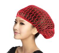 Hair Net Snood Red Rayon Net with Elastic Band for Women | Stretchy, Breathable One Size Fits Most, for Reenacting and Victorian Portrayals