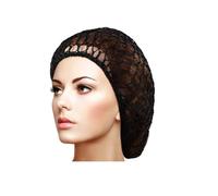 Hair Nets for Sleeping in, Women Hijab Undercap Islamic Muslim Under Scarf Inner Beanies Hat with Tie Back Closure Cancer Hair Loss Turban Head Wraps Chemo Sleep Cap Breathable Lightweight Black