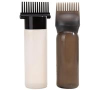 Hair Oil Applicator 2PCS Root Comb Applicator Bottle with Brush, 6＆4 Ounce Hair Oiling Applicator, Refillable Oil Bottles for Hair with Graduated Scale Style 2