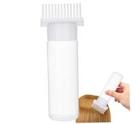 Hair Oil Applicator Bottle 180ml Root Comb Applicator Bottle with Clear Scale and 13 Oil Outlets Portable Hair Dye Bottle for Hair Care and Styling White