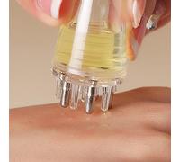 Hair Oil Applicator Bottle | Head Scalp Massage Brush Ball | Portable Hair Oil Dispenser | Scalp Massage Comb with Roller Ball | Raising Solid Hair Massage Tool for Esseential Oil