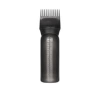 Hair Oil Applicator Bottle, Portable Squeeze Hair Dye Oil Applying Applicator Brush Cap with Graduated Scale, for Scalp Treatment Essential and Coloring Dye (Black)