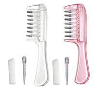 Hair Oil Applicator Comb, Comb Hair Oil Applicator Dispenser (2pc) | 2-Pack Scalp Applicator, Portable Design, Ideal for Precise, A Convenient Addition to Your Daily Hair Care Routine