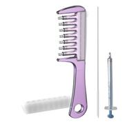 Hair Oil Applicator Comb, Scalp Massaging Dispenser for Roots | Durable plastic scalp tool with precision roller ball, ideal for essential oils and daily hair care massage routines Purple