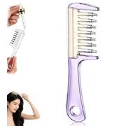 Hair Oil Applicator, Refillable Scalp Oil Comb with 7 Metal Massage Tips (Purple)