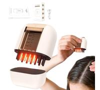 Hair Oil Massager -Electric Scalp Applicator, Handheld Comb Brush, Waterproof Rechargeable EMS Microcurrent Stimulator, Red Light, Scalp Oil Dispenser for Hair Growth, Relaxation, and Nourish