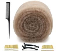 Hair Padding for Updos with Bobby Pins, U Shaped Hair Pins, Duckbill Clip And Comb, Undetectable Sponge Hair Filler Pads for Brides, Performers, Parties, Weddings, Everyday Styles