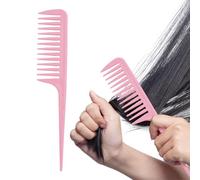 Hair Parting Comb | Wide Tooth Hairdressing Accessories Hair Parting Tool | Comfortable Grip Detangling Brush Hairstylist Tool for Home Hotel Travel