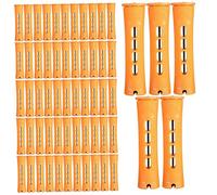 Hair Perm Rods Set,60Pcs Plastic Cold Wave Rod,Non-Slip Hair Rollers for Long & Short Hair,Curling Rods with Rubber Band,No Heat Required Easy Curling Hair Rods for Home & Salon Use