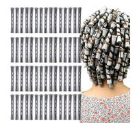 Hair Perm Rollers, Curling Perm Rods, PP Hairstyling Supplies, 60-Piece Set for Tight Curls, Lightweight and Reusable Design, Perfect for Beauty Salons, Barbershops, School, 8.2x1.5x1.5cm