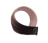 Hair Piece Synthetic Hair Clip-In One Piece For Ombre Hair Extensions Pure Color Straight Long Fake Hair Pieces Clip For Women(1pc,1B/27HL)