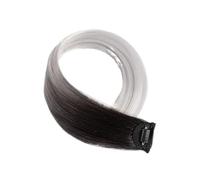 Hair Piece Synthetic Hair Clip-In One Piece For Ombre Hair Extensions Pure Color Straight Long Fake Hair Pieces Clip For Women(1pc,Natural Color)