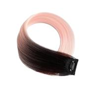 Hair Piece Synthetic Hair Clip-In One Piece For Ombre Hair Extensions Pure Color Straight Long Fake Hair Pieces Clip For Women(1pc,T1B/613)