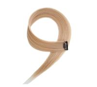 Hair Piece Synthetic Hair Clip-In One Piece For Ombre Hair Extensions Pure Color Straight Long Fake Hair Pieces Clip For Women(1pc,P18/613)