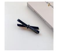 Hair Pin Acetate page clip leopard bow clip hairpin (Farbe : Light Leopard) (Dark blue)